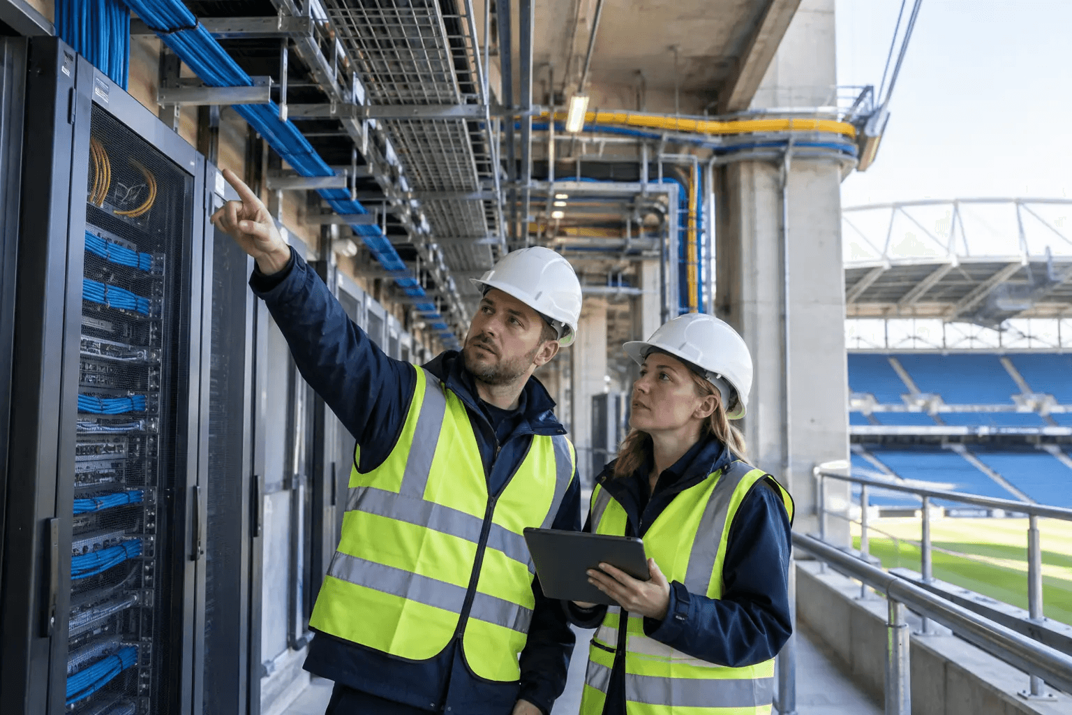 Stadium technology infrastructure with multiple resilient connectivity paths